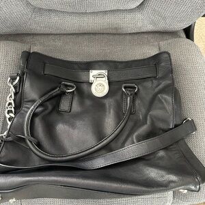 Michael Kors Black Leather Shoulder Bag